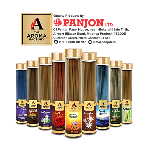 The Aroma Factory Incense Sticks/Agarbatti - 3 In 1 Luxury Perfumes, Made With 0% Charcoal, 100 g Bottle
