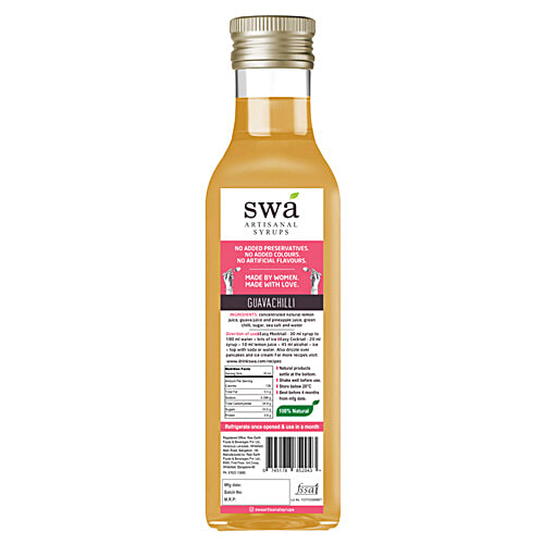 Buy Swa Artisanal Syrups Guava Chilli Syrup Makes 810 Drinks Online at Best Price of Rs 300