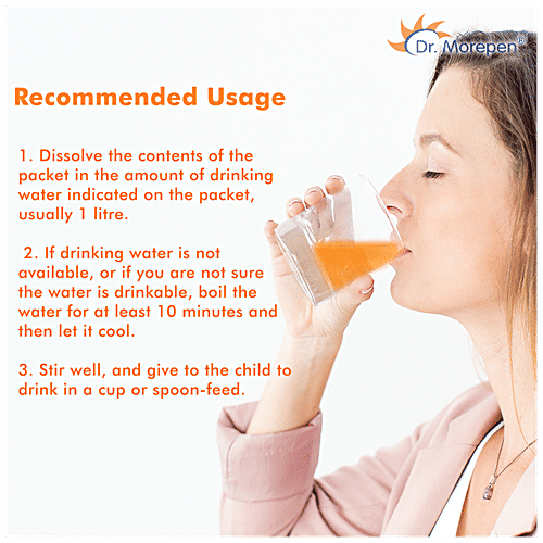 Dr. Morepen Premium ORS Drink With Electrolytes - For Instant Hydration, Orange, 200 ml  