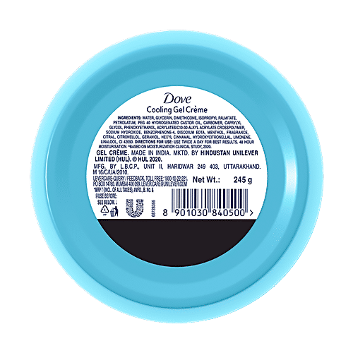 Dove Nourishing Body Care - Cooling Gel Creme, 48 Hours Long Lasting Hydration, 245 g  