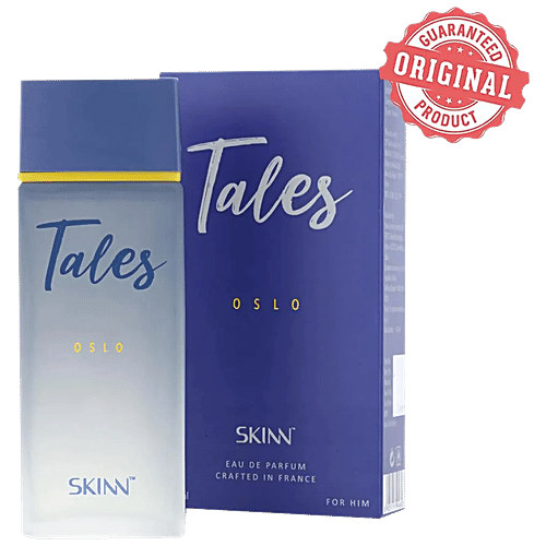 Skinn By Titan Tales Oslo Eau De Parfum - For Men, Exciting, Sharp & Playful, 100 ml  