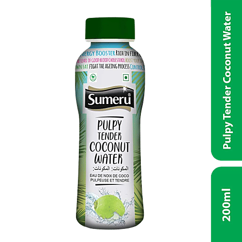 Sumeru Pulpy Tender Coconut Water - Energy Booster, Fights Ageing Process, 200 ml PET Bottle