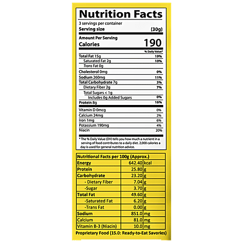 Indiyum Red Peanuts Teekha Masala - Roasted, Vegan, Rich In Protein, Gluten Free, 120 g  