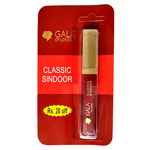 GALA OF LONDON Classic Sindoor - Rich & Long-Lasting Colour, Gentle On The Skin, 7 ml 02 Maroon 