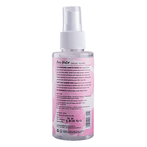 Blue Heaven Rose Water Facial Toner - Perfect For Sensitive Skin, 125 g