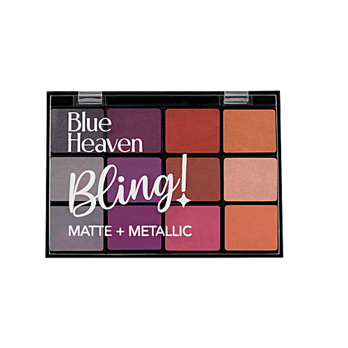 Buy Blue Heaven EyeShadow Palette Bling! Matte + Metallic, 12 In 1 Online at Best Price of Rs