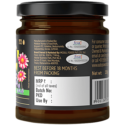Eatopia Multifloral Nectar Honey - Forest Flowers, Rich In Minerals, Builds Immunity, 250 g