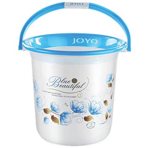 Buy JOYO Better Home Printed Plastic Bathroom Bucket Blue, Highly
