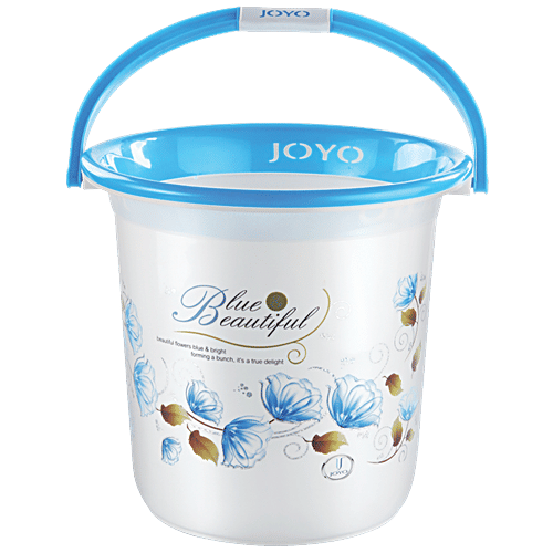Buy JOYO Better Home Printed Plastic Bathroom Bucket Blue, Highly