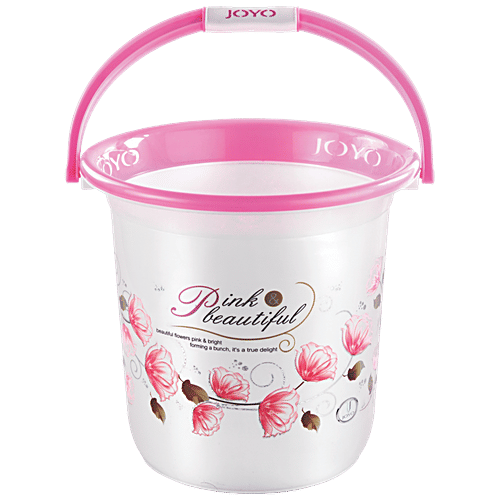 Buy JOYO Better Home Printed Plastic Bathroom Bucket Pink, Highly