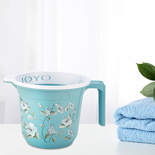Joyo Better Home Printed Plastic Bathroom Mug - Assorted Colours, 1.5 L  Highly Durable & Long-Lasting
