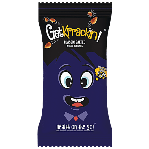 GetKrrackin Classic Salted - Whole Almonds, 20 g  