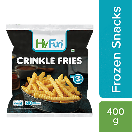 HyFun Crinkle Cut - Frozen, Ready To Fry, 400 g