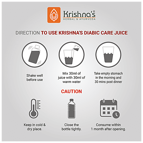 Krishnas Diabic Care Juice - Maintain Sugar Level, 500 ml  