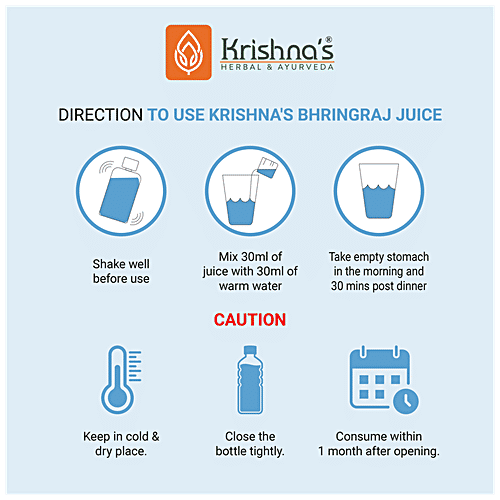 Buy Krishnas Bhringraj Juice For Healthy Hair Root Online at Best