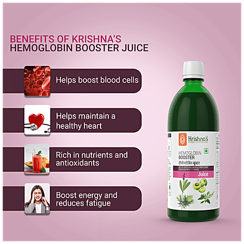 Krishnas Hemoglobin Booster Juice - Treats Anemia, 500 ml  