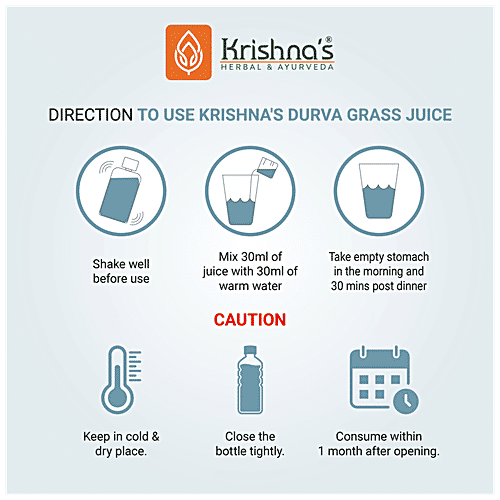 Krishnas Durva Juice, 500 ml  