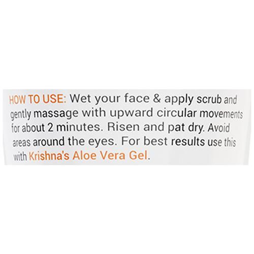 Krishnas Aloe Vera Walnut Scrub - Gentle Exfoliation, Purifies Skin, 100 g  