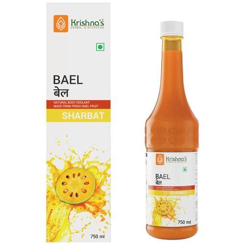 Krishnas Krishna's Herbal & Ayurveda's Bael Sharbat | Bel Sharbat -750 ml, 700 ml  