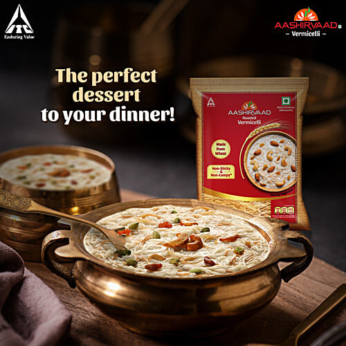 Aashirvaad Roasted Vermicelli, Made From Wheat, No Maida, 400 g Non-Lumpy, Non-Sticky