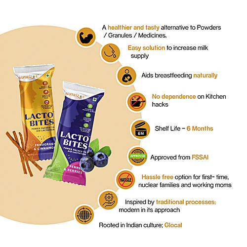 Buy Nutrizoe Lactobites Fenugreek & Cinnamon Lactation Bars For Easy