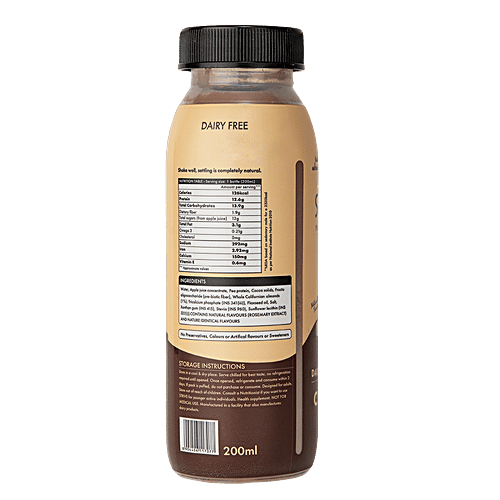 Strive Daily Nutrition Shake - Vegan, Rich In Calcium, Dairy Free, Chocolate Almond, 200 ml Bottle