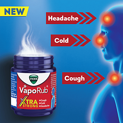 Vicks Vapo Rub - Extra Strong, For Cough, Cold, Headache, 25 ml  