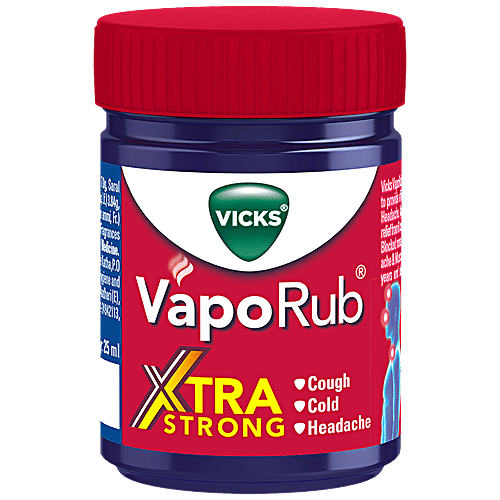 Vicks Vapo Rub - Extra Strong, For Cough, Cold, Headache, 25 ml  