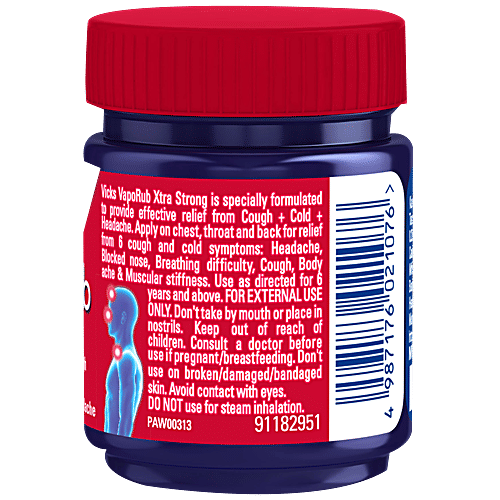 Buy Vicks Vapo Rub Extra Strong, For Cough, Cold, Headache Online at