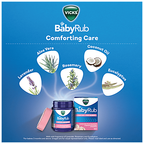 Vicks Baby Rub - Comforts, Moisturises, Soothes & Relaxes, 10 ml  