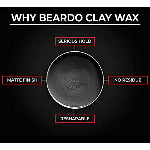 Buy Beardo Hair Clay Wax Strong Hold, For Men Online at Best Price of