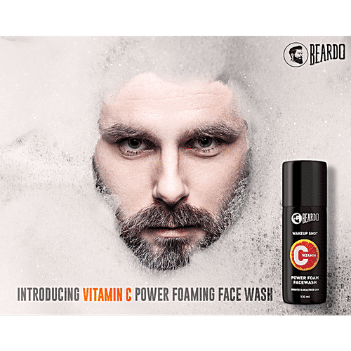 Beardo Vitamin C Power Foam Face Wash - Skin Brightening, 130 ml