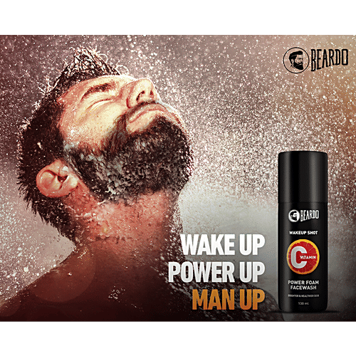 Beardo Vitamin C Power Foam Face Wash - Skin Brightening, 130 ml