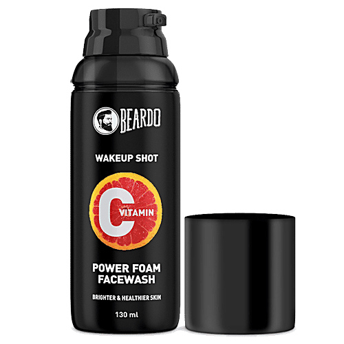 Beardo Vitamin C Power Foam Face Wash - Skin Brightening, 130 ml