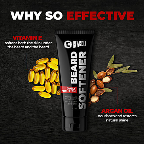 Beardo Beard Softener - Daily Nourish, Itch & Hair Fall Resist, 50 g  