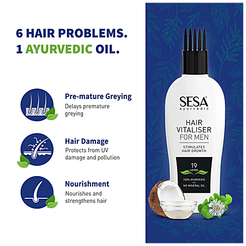 Sesa Ayurvedic Hair Vitaliser - Stimulates Growth, For Men, 100 ml  