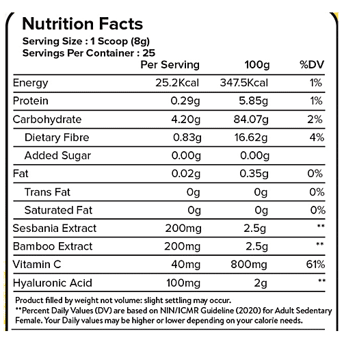 Plix Olena Wholefood Plant Based Collagen Builder - Advanced Anti-Ageing Formula, Orange Burst, 200 g (Pack Of 2) 