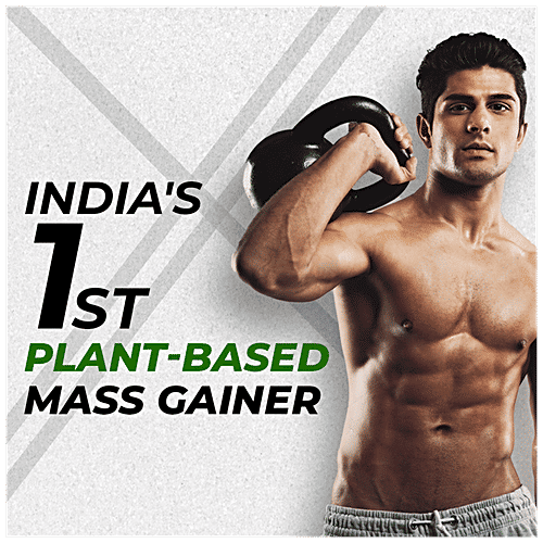 Plix Sport Plant Based Nutrition Mass Gainer - Supports Digestion, Rich Chocolate, 2.5 Kg  