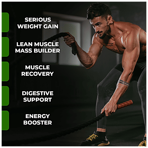 Plix Sport Plant Based Nutrition Mass Gainer - Supports Digestion, Rich Chocolate, 2.5 Kg  