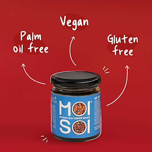 Moi Soi Korean Soy Ginger Sauce, 175 g Used As Spread, Marinade, Dip & For Making Chinese, Asian, Thai & Stir Fry Dishes, Vegan