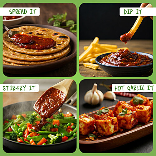 Moi Soi Hot Garlic Sauce - Used As Spread, Marinade, Dip & For Making Chinese, Asian, Thai & Stir Fry Dishes, Vegan, 175 g