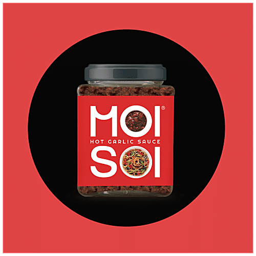 Moi Soi Hot Garlic Sauce - Used As Spread, Marinade, Dip & For Making Chinese, Asian, Thai & Stir Fry Dishes, Vegan, 175 g