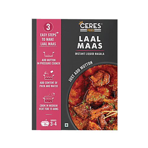 Ceres Foods Laal Maas Instant Liquid Masala - Mutton Cooking Paste, Ready To Cook Gravy, Curry Paste, 200 g  Authentic Rajasthani Flavour
 Quick Cooking Masala