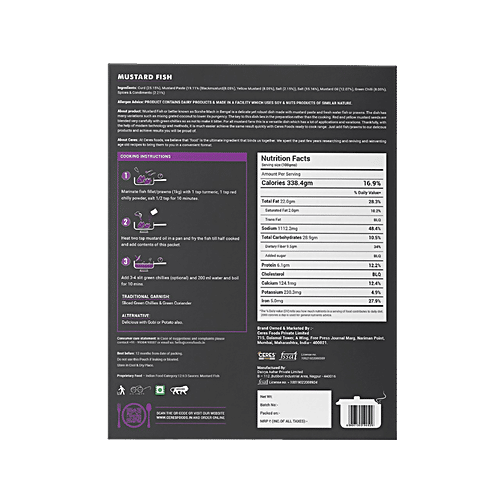 Ceres Foods Mustard Fish Instant Liquid Masala - Fish Cooking Paste, Ready To Cook Gravy, 200 g  Authentic Taste
 Ready-to-Cook