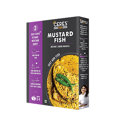 Ceres Foods Mustard Fish Instant Liquid Masala - Fish Cooking Paste, Ready To Cook Gravy, 200 g  Authentic Taste
 Ready-to-Cook