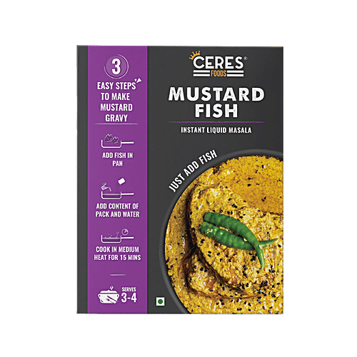 Ceres Foods Mustard Fish Instant Liquid Masala - Fish Cooking Paste, Ready To Cook Gravy, 200 g  Authentic Taste
 Ready-to-Cook