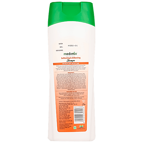 Medimix Ayurvedic Softening & Silkening Shampoo - Paraben & Gluten Free, 400 ml