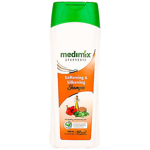 Medimix Ayurvedic Softening & Silkening Shampoo - Paraben & Gluten Free, 400 ml