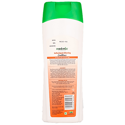 Medimix Ayurvedic Softening & Silkening Conditioner - Hydrates & Improves Hair Texture, 400 ml