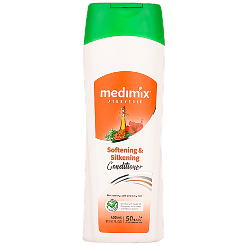 Medimix Ayurvedic Softening & Silkening Conditioner - Hydrates & Improves Hair Texture, 400 ml